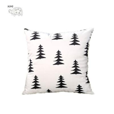 China Factory direct supply anti-static cheap short plush cotton printed home decorative throw pillow cover for sale