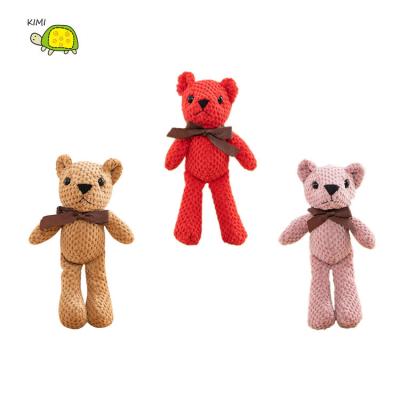 China High Quality Knitting Hanging Pendant Plush Wool Mini Animal Toys Teddy Bear Key Chain Bag Pendant for sale