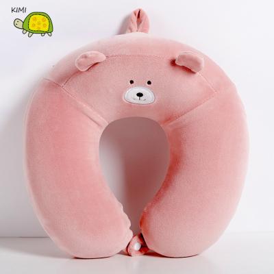 China Portable Lovely Animal Soft Plush Animal U-Shape Neck Pillow for sale