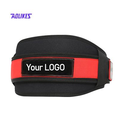 China Double Pull Aolikes Adjustable Custom Weightlifting Gym Training Lower Back Belt Waist Lumbar Support Squat Support for sale