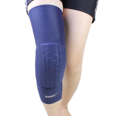 China Aolikes Breathable Knee Brace Long Leg Compression Elastic Long Sleeve with Sponge Pad for Arthritis and Meniscus Tear for sale