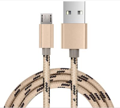 China Wholesale Data 2.1A Fast Charging USB 2.0A Nylon Micro Braided Fast Charging Cable for sale