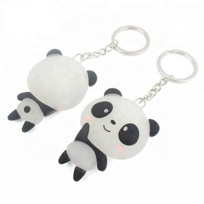 China Promotion Gift High Quality Cute Panda 3D Animal PVC Key Chain for sale