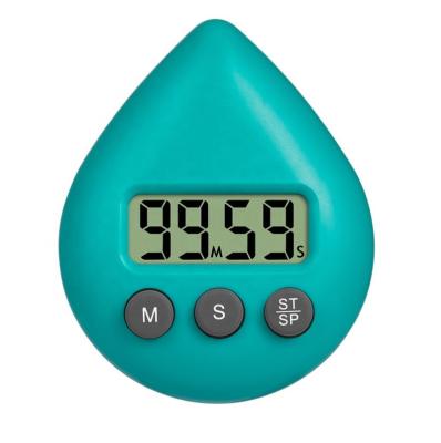 China High Quality Sustainable Water Drop Custom Logo Countdown Digital Kitchen Timer With Magnet Light Alarm for sale