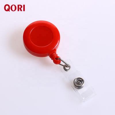 China Deyi Round Retractable Plastic Badge Reel for sale