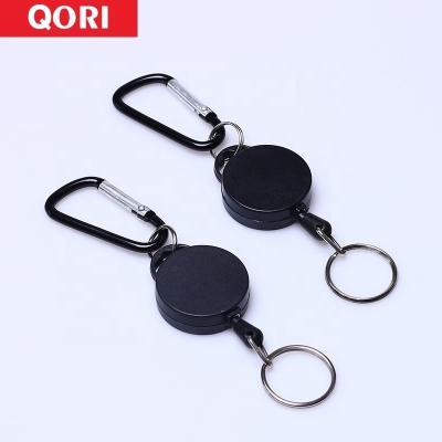 China Compacto de 3,2 cm de diâmetro Carabiner Retrátil Reel de identificação com Kingring e Yoyo Holder à venda