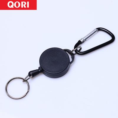 China Reel de la insignia de DeyiConector de llaves retráctil Carabiner de trabajo pesado Portador de la insignia ID táctico Acero recubierto en venta