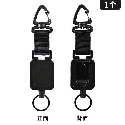 China Deyi Outdoor Badge Reel Magnetische Karabiner Clip Schnur Rückziehbare Schlüsselring 6771 zu verkaufen