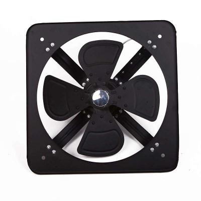 China Wall Mounted Exhaust Ventilation Square Exhaust Fan with Shutter, Black Ventilation for Wall, Bathroom, Kitchen, Toilet for sale