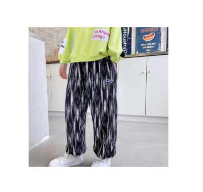 China Spring And Autumn Hip-hop Style High Street Straight Trend Breathable Stitching Loose Casual Pants for sale