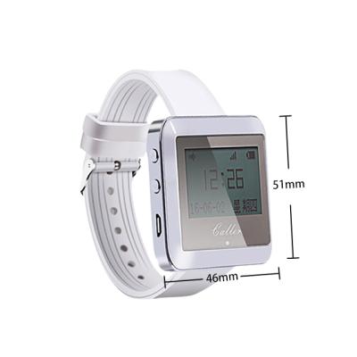 China Nurse Calling System Watch 51*46*16MM Restaurant Watch Pager Paging Service Waiter Server Calling System Restaurant Waiter Watch for sale