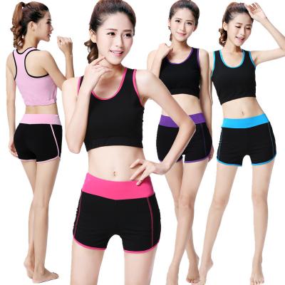 China Two-piece set summer newcomer anti-pilling yoga suit fitness suit short sleeve vest yoga shorts bra sportswear for sale