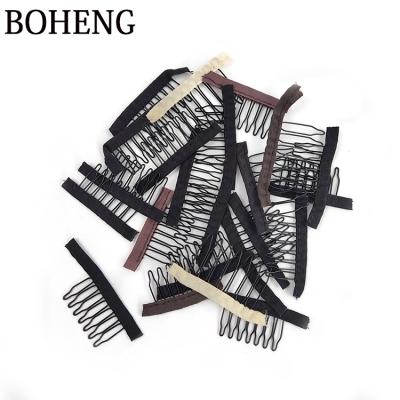 China Molding/Shaping Hot Sale Wholesale Customized 5/6/7 Teeth Stainless Steel Wig Comb Clips For Front Human Hair Extensions Lace Wig Accessory for sale