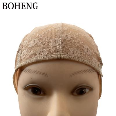 China Full lace wigs SN-0022 beige lace hair net lace front human hair wigs adjustable wig cap for sale