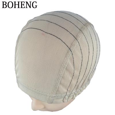 China For Home Use 4x4 5x5 Beige Black Line Hair Guideline Dome Mesh Wig Cap Styling Tool Nets Cover Hair Extension Tools for sale