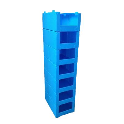 China 7 Floor Recyclable Stackable Foldable Warehouse Corrugated Bin Correx Plastic Pick Bin for sale