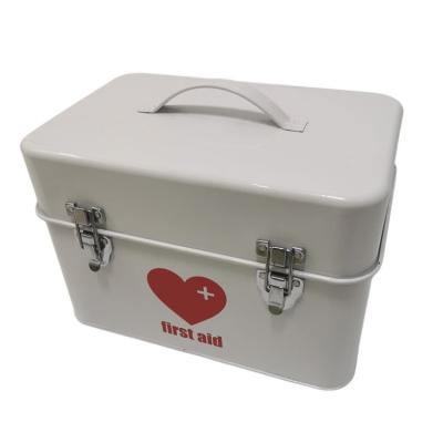 China High Quality Viable 33x22x22cm Medicine Storage Metal First Aid Kit for sale