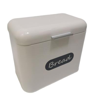 China Well Designed Sustainable Kitchen 30x18x25.5cm Metal Storage Bread Food Box for sale