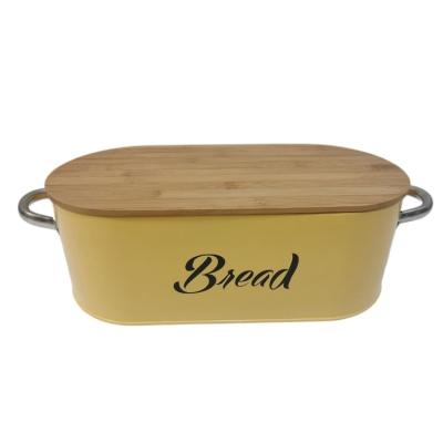 China Viable Fashionable Design Metal Food Bread Storage Box With 43.5x20.8x15.8cm Size for sale