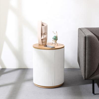 China (Others) Nordic Adjustable Nightstand White Minimalist Style Bedside Table Bedroom Furniture For Bedroom for sale