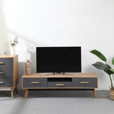 China (Other) Adjustable Nordic Style Modern TV Stands MDF Panel TV Stands Wooden Living Room TV Table Cabinet For Living Room for sale