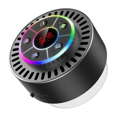 China AirPlay IPX7 Waterproof Shower Bluetooth Wireless Shower Speaker With Clocks Led Digital Clock Display Light Show FM Microphone for sale