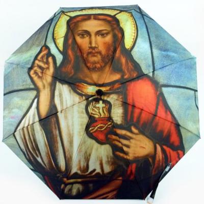 China Minimalist Paraguas Sombrillas Anti Jesus Myth Pattern High Quality UV Waterproof Custom Umbrella for sale