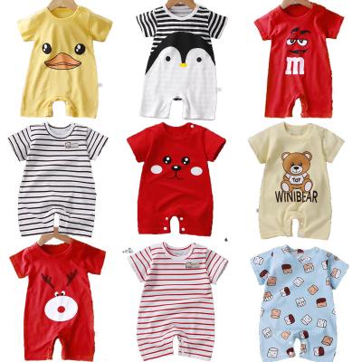 China Breathble Ropa De Bebe Factory Wholesale Summer Boys Comfortable 100% Newborn Infant Cotton Baby Boy Clothes Set Breathable Baby Jumpsuit for sale