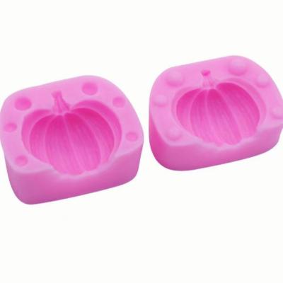 China Disposable Halloween Christmas 1 Pair Pumpkin Silicone Mold For Candy Cake Decorating Soap Making Chocolate Baking Clay for sale