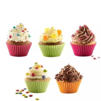 China Amazon Disposable Non-Stick Easy Clean Reusable Cupcake Liners Muffin Cups Silicone Cake Baking Cups Cake Molds Resin for sale