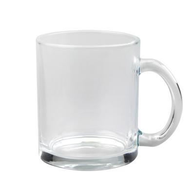 China Tazas Para Sublimar 11oz Borosilicate Glassware Disposable Clear Latte Drinking Cup Tea Sublimation Clear Mug for sale