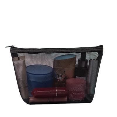 China Best Price Mesh Cosmetic Bag Black Transparent Cosmetic Bag Standard Promotional Makeup Bag Cosmetic Pouch for sale