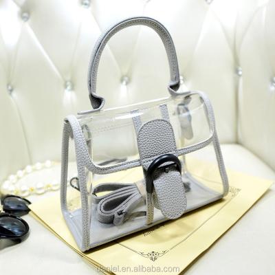 China Fashion/High Capacity/High Quality Shoulder Lady Bag Wholesale Summer Candy Bags Transparent Handbags Tote Bags for sale