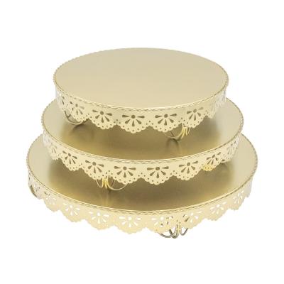 China Home Decoration Gold Metal Cake Dish For Home Decoration And Storage Party Holiday Supplies for sale