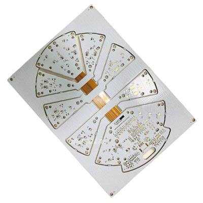 China Individuell angepasste 6L-Rigid Flex-PCB mit Profiling-Punching-Routing und Plattendicke 0,2 mm bis 3,2 mm zu verkaufen