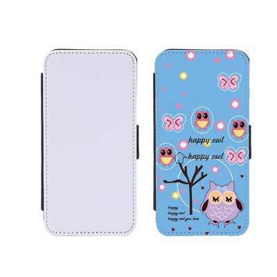 China Prosub Anti-fall 2D Sublimation Blanks Leather Flip Phone Case Leather Sublimation Phone Case For 12 for sale