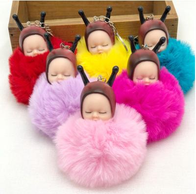 China Wholesale Mini Key Chain Cheap Cute Vinyl Baby Sleeping Doll Pendant Toy Set for sale