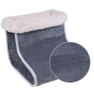 China Microplush Fiber Electric Foot Heater Foot Rest Foot Warmer Boot 27*27*22 cm for sale