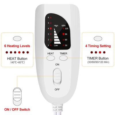 China Electric Microplush Fiber Maker Supply Period Cramp Foot Warmer Pad With 4 Temperature Settings for sale