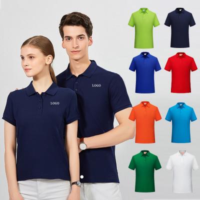 China OEM Custom Logo Embroidery Customized Anti-wrinkle Polo T-shirts 100% Cotton Short Sleeves Blank Mens Golf Polo Shirt for sale