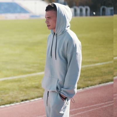 China Custom Anti-Wrinkle Hoodie Wholesale Design Mens 360gsm Hoodie Set 100% Cotton Hoodie And Track Pants Set for sale