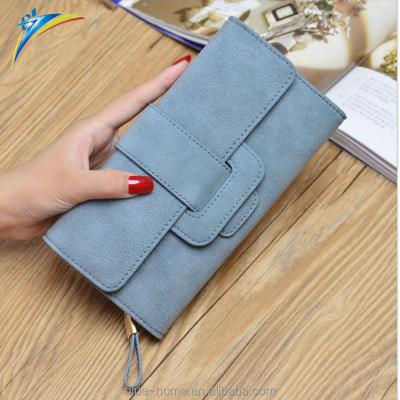 China New Fashion Woman Fashion Leather Zipper Clutch Wallet Purse Online Shopping Lady Bag for sale