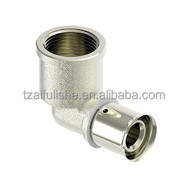 China High Quality Brass Press Fittings For PEX-AL-PEX Duct Elbow Floor Heating System Fittings for sale