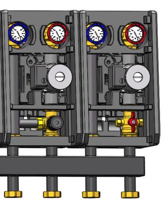 China General THERMOSTATIC PUMPING GROUP for underfloor heating system distrubition groups for sale