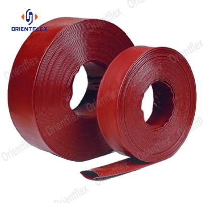 China High Quality Polyester Color Anti-Chemical Flexibility Pump Water Layflat PVC Submersible Hose Anti-UV PVC Materials Available (One Step Extrusion) for sale