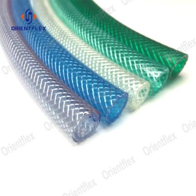 China Poly Braided Tubing Non - Toxic Transparent Fiber Reinforced Hose PVC Tubing For Agriculture Irrigation for sale