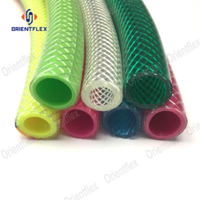 China Non-Toxic Food Grade Clear Poly PVC Fiber Braid Braided Reinforced Vinyl Drinking Water Hose Tubing for sale