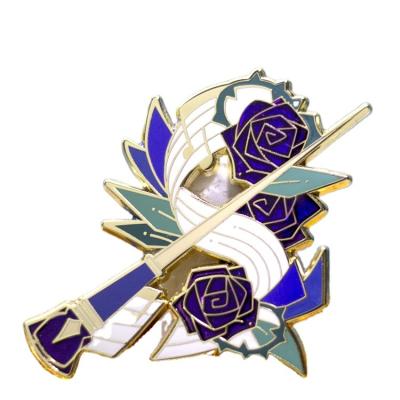 China Europe Design Metal Badge Attractive Custom Lapel Pin Hard Enamel Manufacturer for sale