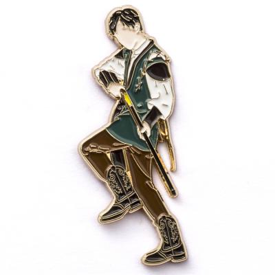 China Europe Souvenir Gift Glitter Badge Metal Lapel Soft Hard Enamel Pin Hat Anime Metal Soft Hard Enamel Pin for sale