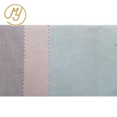 China Custom Stock Wholesale Shrink-Resistant Goof Dyed Screen Woven 100% Cotton Plaid Fabric Roll For Shirt for sale